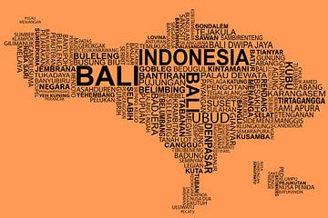 Karte von Bali von Stef van Campen