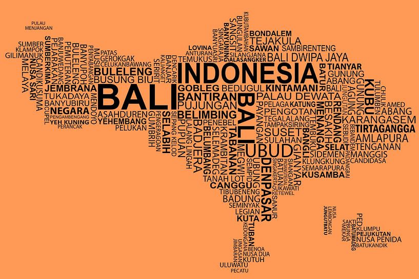 Map of Bali by Stef van Campen