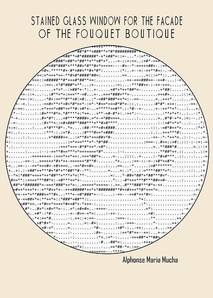 Buntes Glasfenster (Ascii-Kunst) von DOA Project