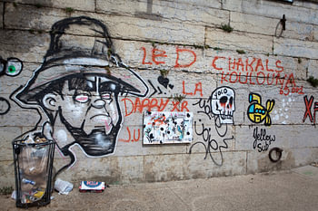 Graffiti in Lyon, Frankreich