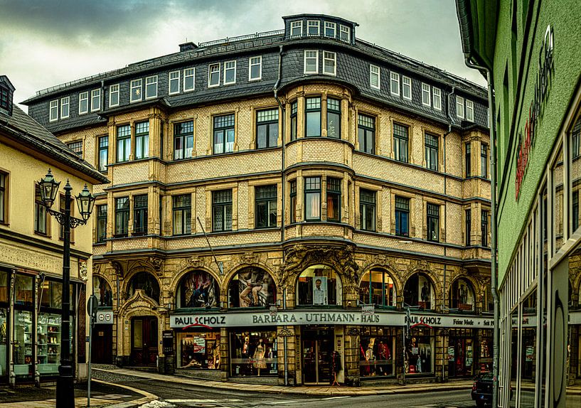 Corner house in Annaberg Buchholz by Johnny Flash
