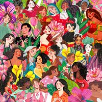 Internationale vrouwendag felle kleuren