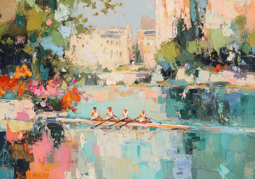 Ruderer auf ruhigem Wasser von Niklas Maximilian