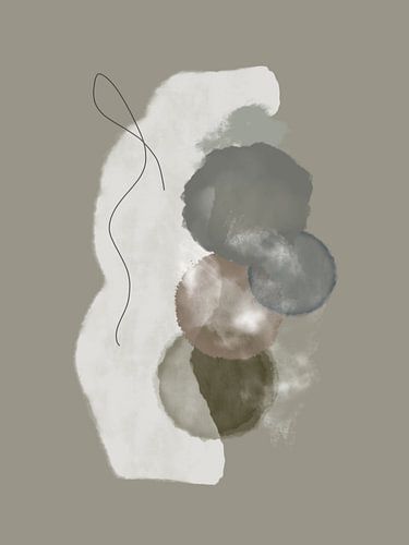 Modern organic shapes and circles