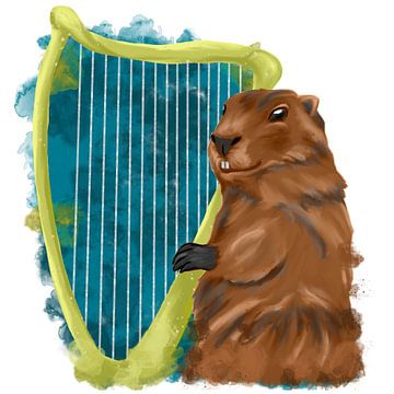 Marmot and harp by Antiope33