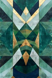 Green abstract art for the wall by Digitale Schilderijen