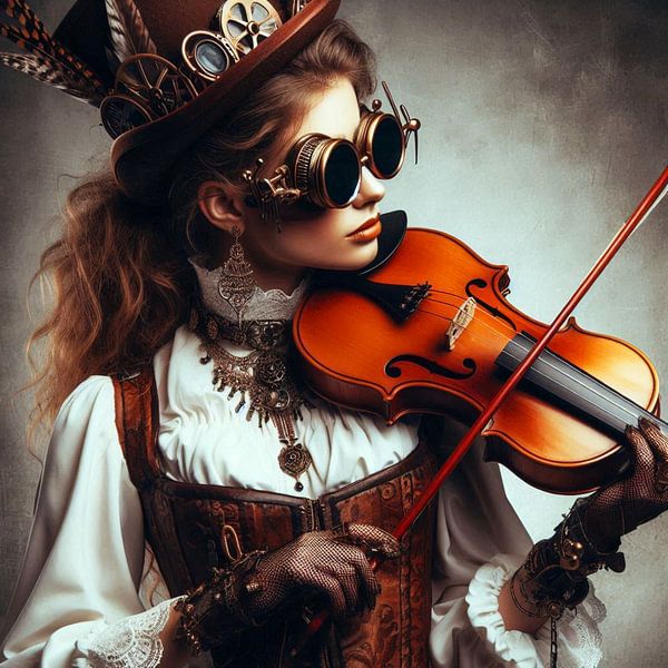 Frau spielt Geige von Bernhard Karssies