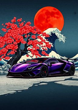 Lamborghini Ukiyo-e by MIROKKU