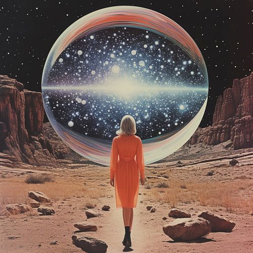 Orb Power Space Collage Kunst