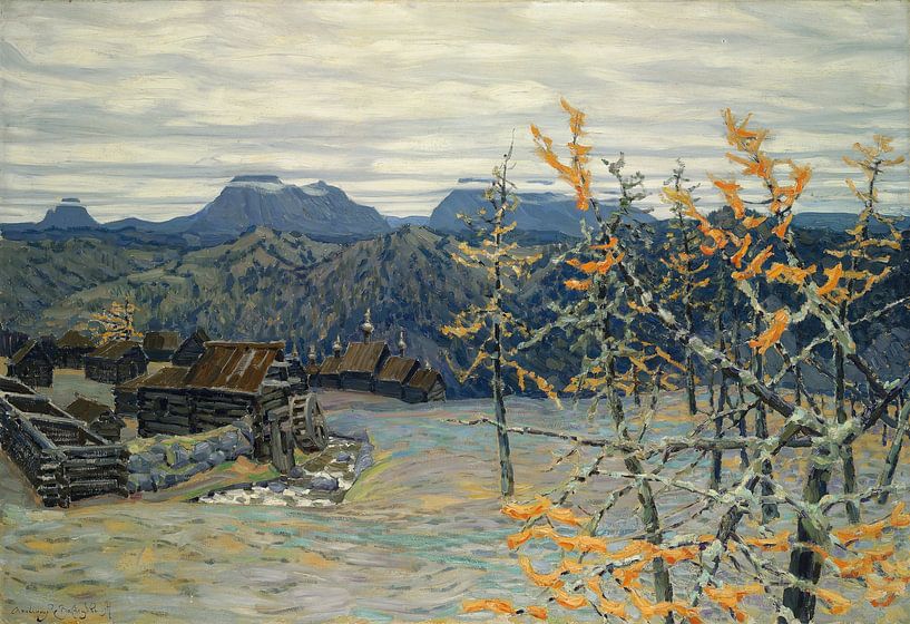 Apollinari Mikhailovich Vasnetsov,Village in the Ural Mountains by finemasterpiece