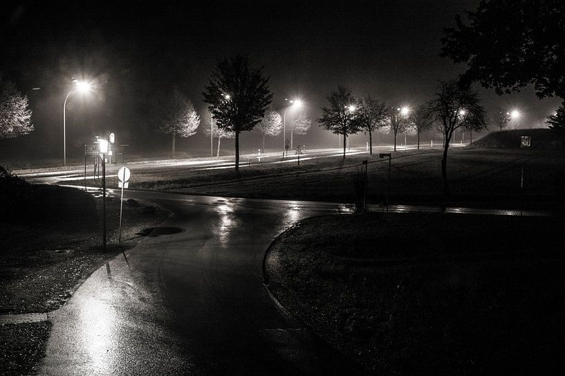Rainy federal highway (at night) by Norbert Sülzner