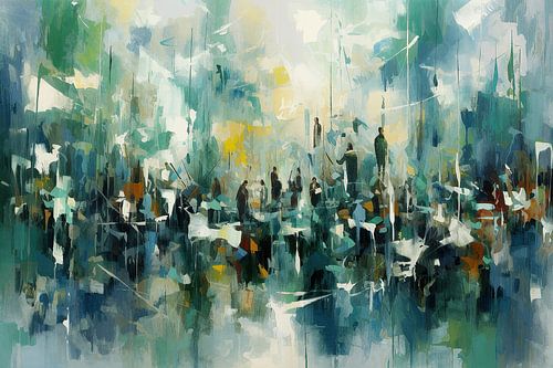Mammals Gardening | Abstract painting by Eye catching paintings