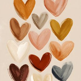 Coeurs doux dans les tons de terre sur Gypsy Galleria