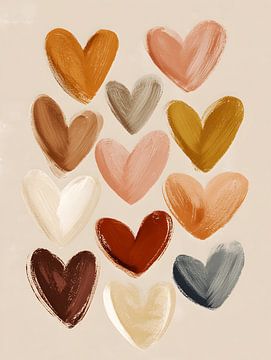Soft Hearts in Erdtönen