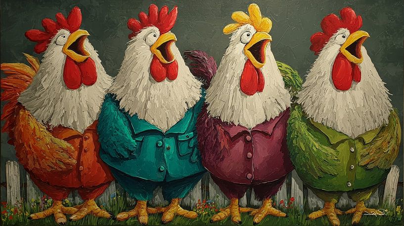 Sprechende / singende Hühner von Gelissen Artworks