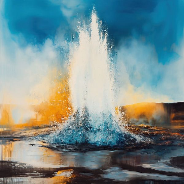 Geysir von fernlichtsicht