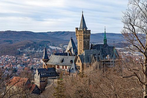 Kasteel Wernigerode (Saksen-Anhalt - Duitsland), uitzicht vanaf Agnesberg 2
