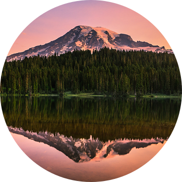 Zonsopkomst Mount Rainier, Washington State, Verenigde Staten van Henk Meijer Photography
