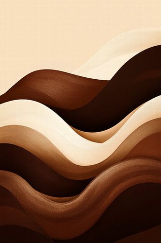 Golvende lagen in bruintinten