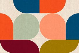 Herbstliche Geometrie, fröhliche organische Formen Abstraktion von FRESH Fine Art