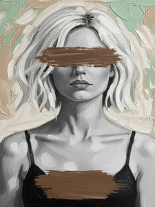 aardetinten - abstract art woman 3