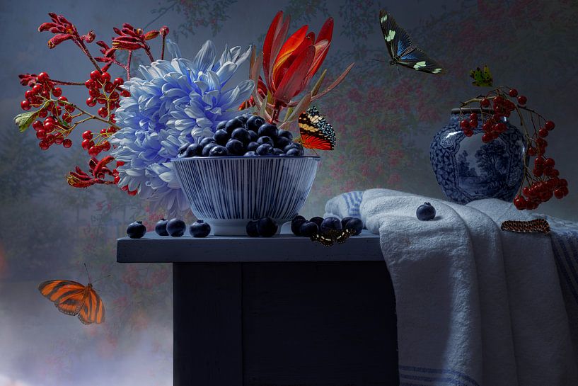 Nature morte Blue Morning par Willy Sengers