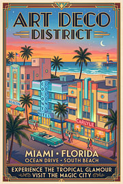 Art-Deco-wijk, Miami van Theodor Decker