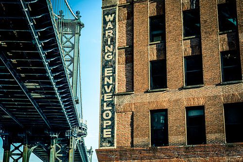 New York City Foto op Canvas – Brooklyn Bridge Dumbo Wanddecoratie  01