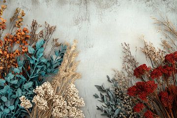 Gedroogde bloemen in zachte kleuren van Imperial Art House