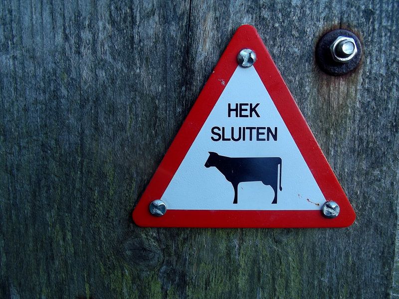 Hek sluiten  / close the gate van Marloes Vissers-Schurman