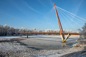 Magdeburg - Rotehornbrücke im Winter