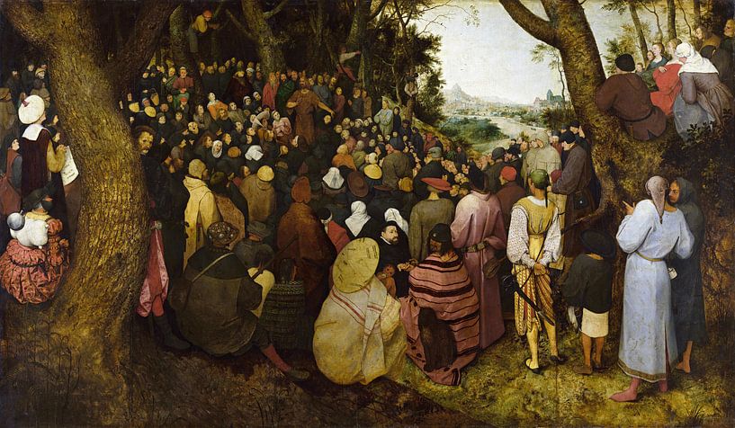 Die Predigt des Heiligen Johannes des Täufers, Pieter Bruegel der Ältere von Meisterhafte Meister