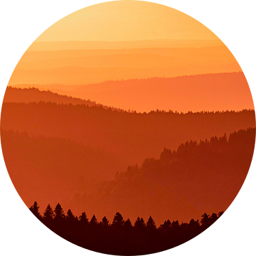 Zonsondergang in laagjes