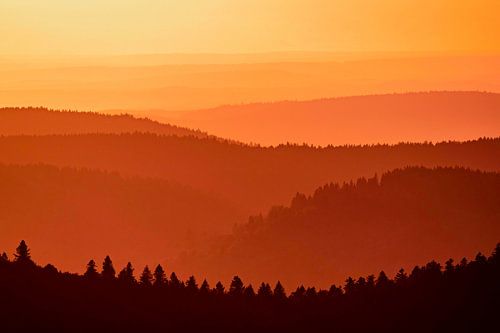 Coucher de soleil en couches