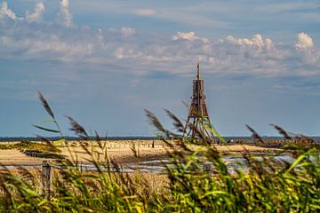 Kugelbake op het Noordzeestrand van Thomas Riess