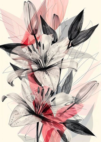 Lelie bloemen van JBJart Justyna Jaszke