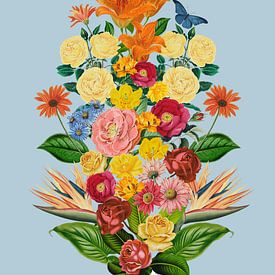 Botanisch blauw boeket, Frida Floral Studio van 1x