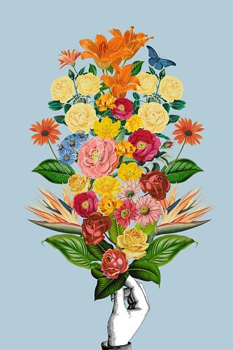Bouquet bleu botanique sur Frida Floral Studio