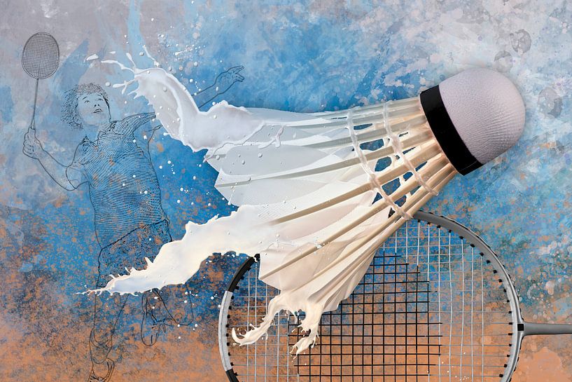 Sport trifft Splash - Badminton von Erich Krätschmer