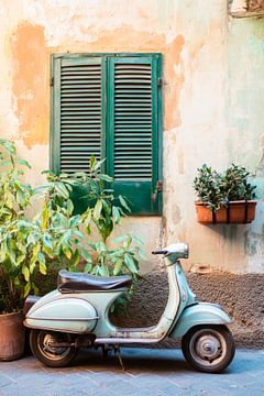 Vespa en planten van Poster Art Shop