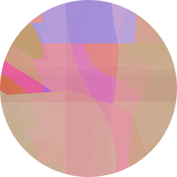 Abstracte vormen in neon roze, paars en geel van Studio Allee
