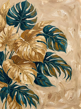 Goldene tropische Eleganz