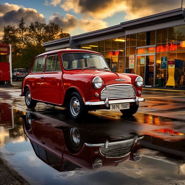 Oldtimer mini rot 04 von Ellen Reografie