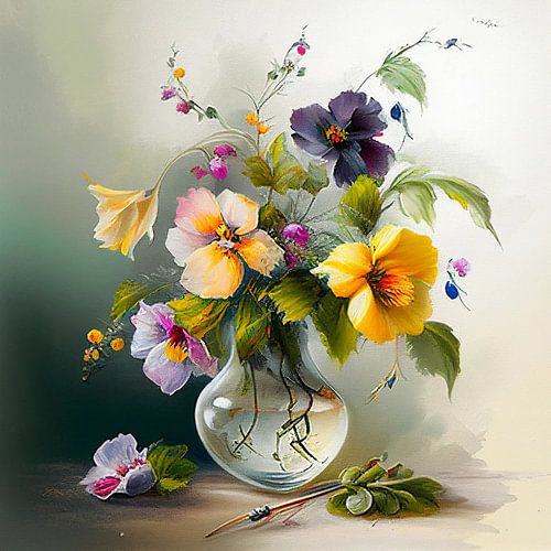 Atmospheric flower painting