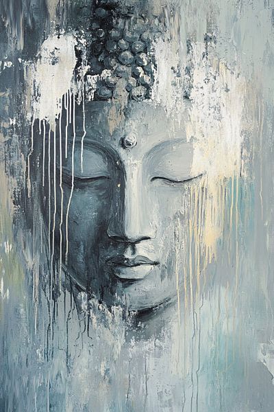 Bouddha abstrait sur toile par Imperial Art House