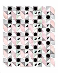 Retro abstract geïnspireerd door Piet Mondriaan III