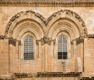 Fenêtres de l'église du Saint-Sépulcre à Jérusalem, Israël