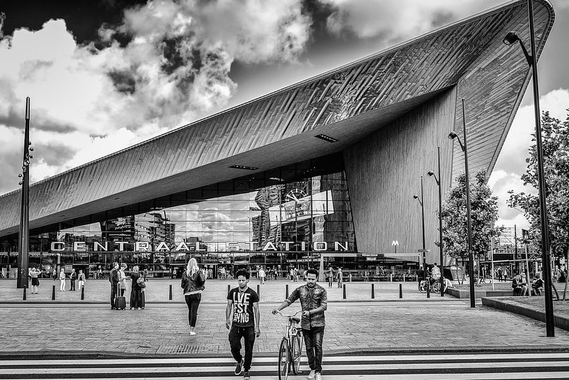 Rotterdam Centraal Station (zwart-wit) von H Verdurmen