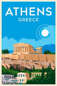 Athens, Greece. by Poster Art Shop