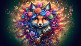 The Singing Fox of Bloom & Brass van Digital Picture Art
